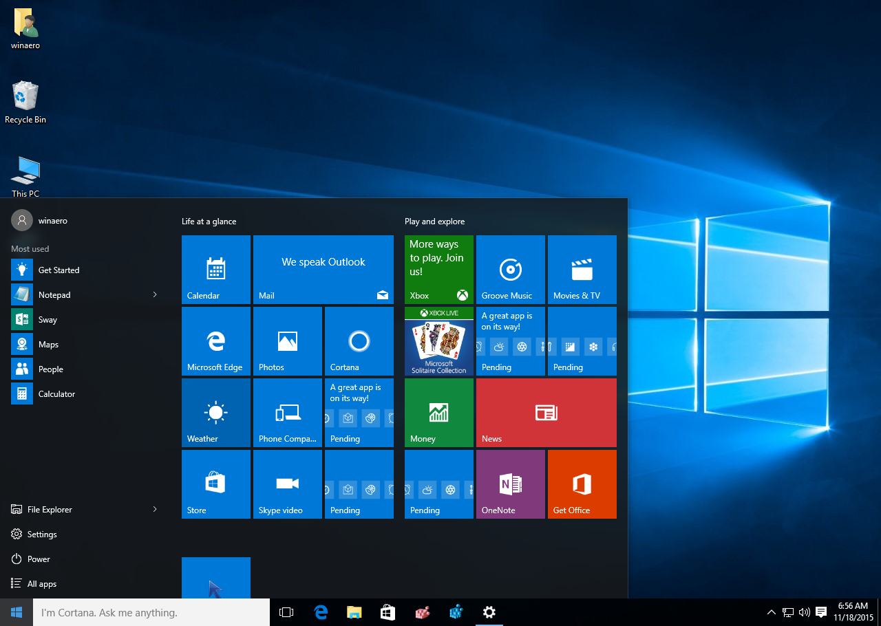 how to create tiles in windows 10